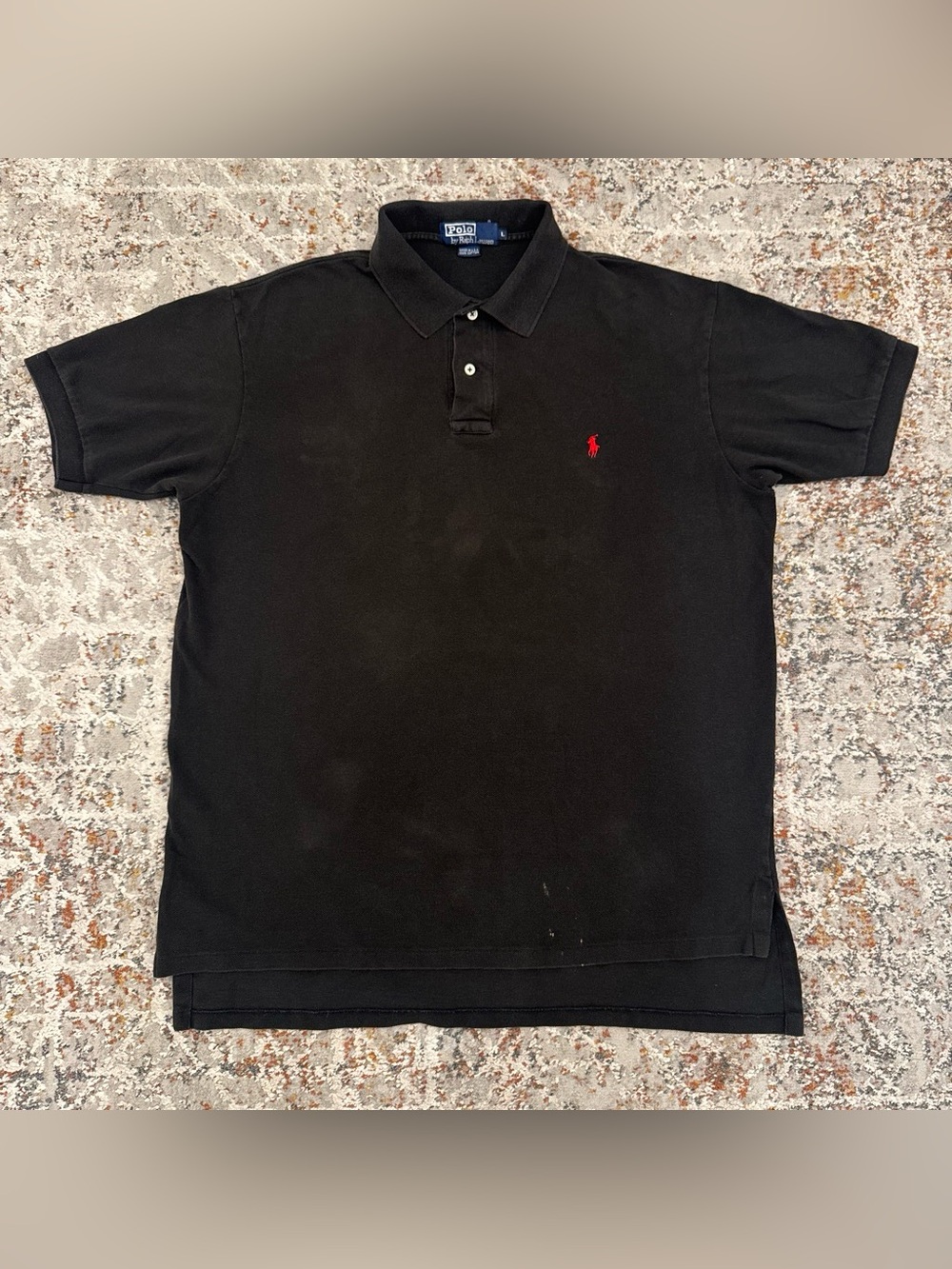 VTG Polo Ralph Lauren Shirt L Faded Black Made in USA
